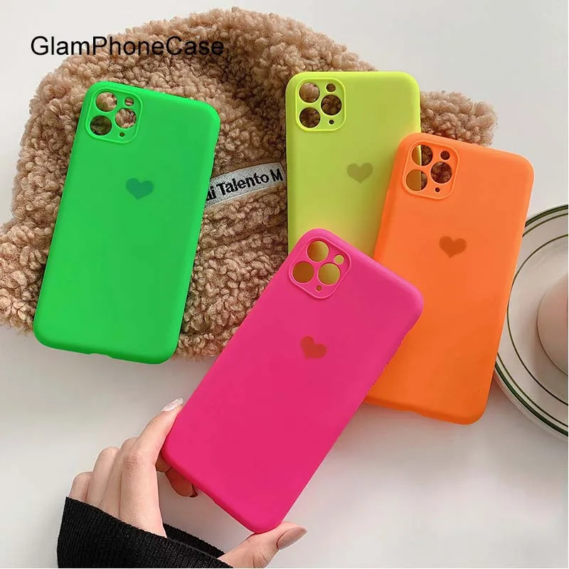 Флуоресцентный чехол для телефона с рисунком на тему любви GlamPhone iPhone11Pro/Max X XS Max XR