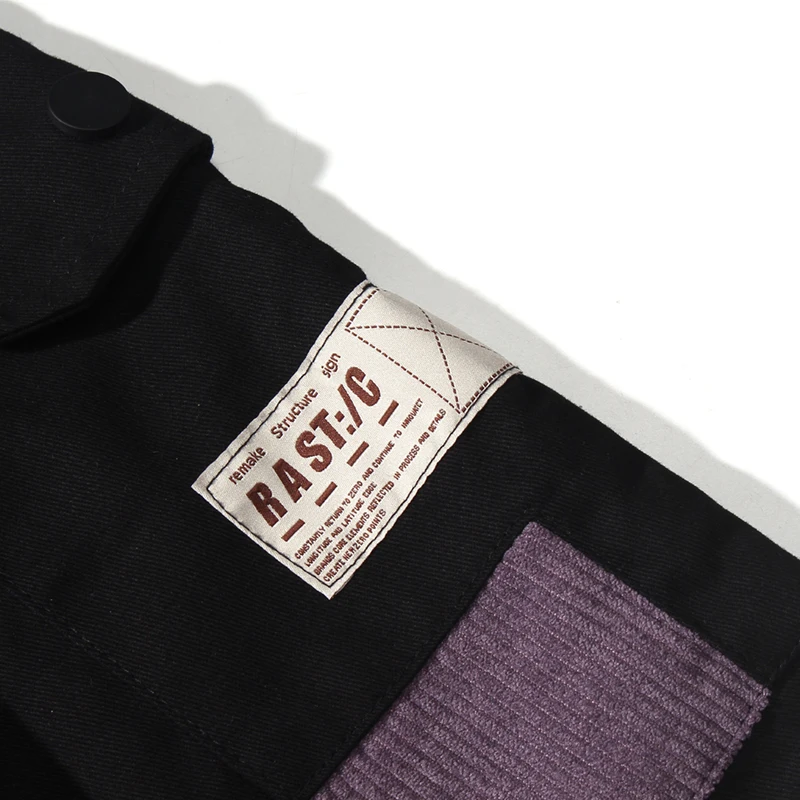 Men's Longpants Casual Corduroy Elastic Leg Opening Patch Print Track Pants Men HipHop Streetwear Harajuku Pant Trousers