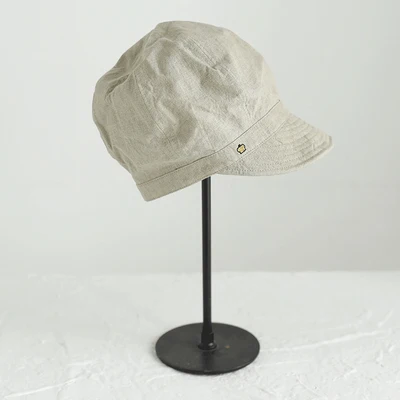 Серый Женские модные стильные защитные козырьки от солнца однотонные Sombrero хлопок лен складная шляпа художника Красочные шапки шляпы от солнца - Цвет: Серый