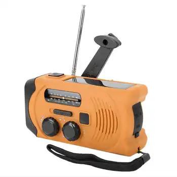 

Portable FM/AF Radio Hand Crank Solar Power Emergency Phones Charger LED Flashlight SOS Multifunctional Hot