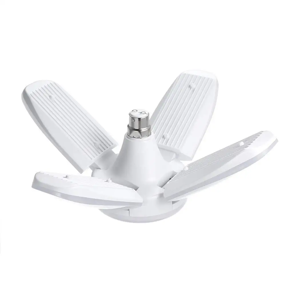B22 60W 2835LED светильник для гаража с 4 регулируемыми панелями складной светильник для гаража AC120V-265V IP54 6000K 3000K светильник для дома