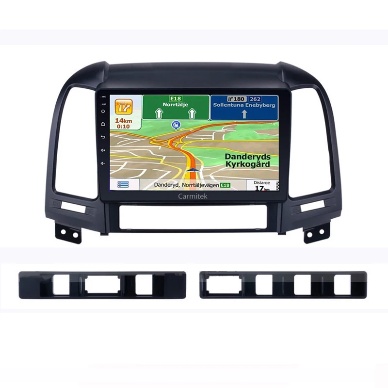 Android автомобильный Радио Мультимедиа Стерео Аудио плеер Navi gps 2Din для hyundai Santa Fe 2006 2007 2008 2009 2010 2011 2012 головное устройство - Color: Standard