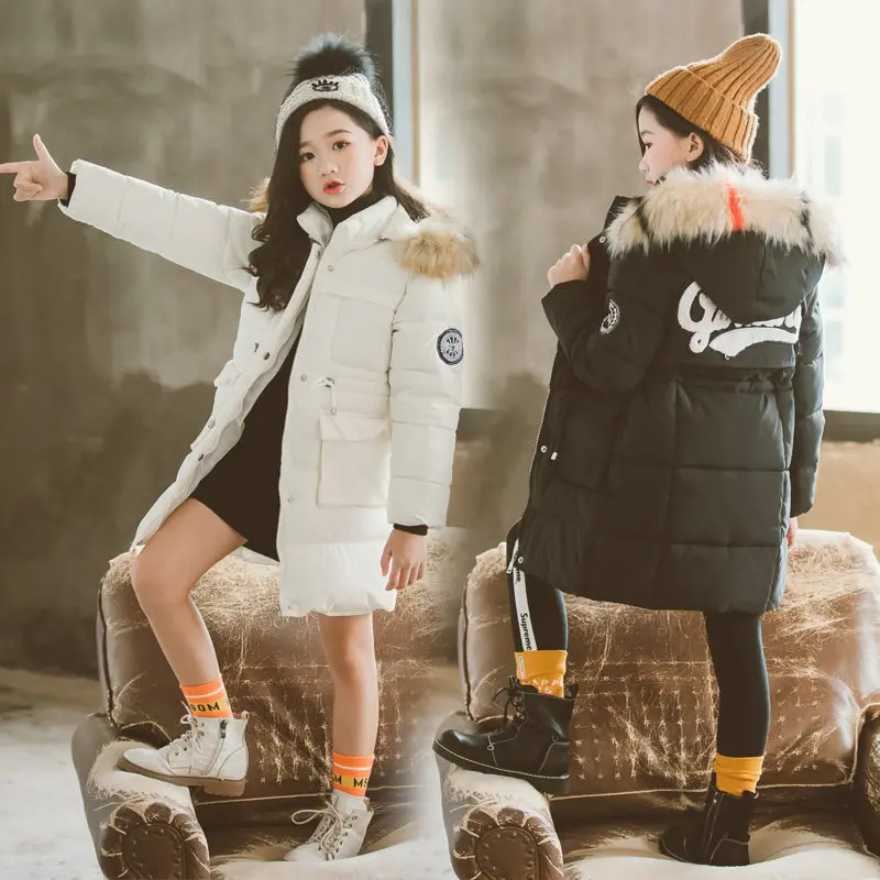

Kids Warm Mink Fur Jackets Coat Winter for Girls Children's Thicken Jacket Kids Cotton-Padded Clothes Warm Jacket Teens Girls Winter Clothes Hooded Wintercoat 5-13 Years Old