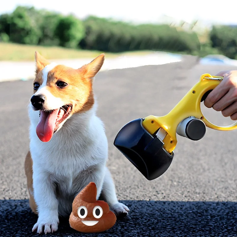 Портативный очиститель мусора для домашних животных, ручной очиститель для собак, лопатка для чистки с мешком для мусора