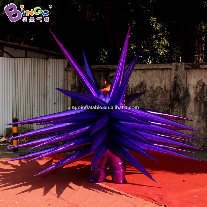 Рекламное использование 2,8 м надувной сценический костюм морского ежа надувающийся на заказ розовый фиолетовый шипы Звездное платье для парада прогулки