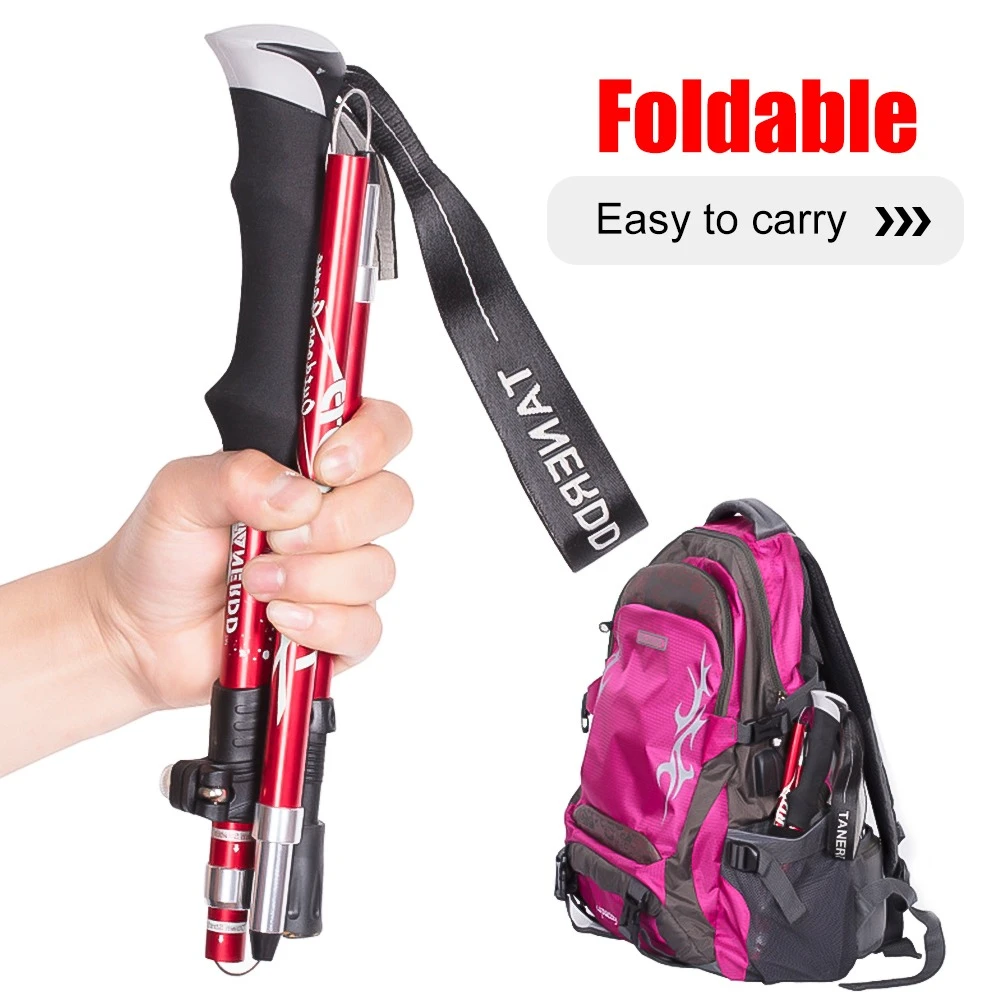 Camping Portable Walking Hiking Stick Outdoor Fold Trekking Sticks