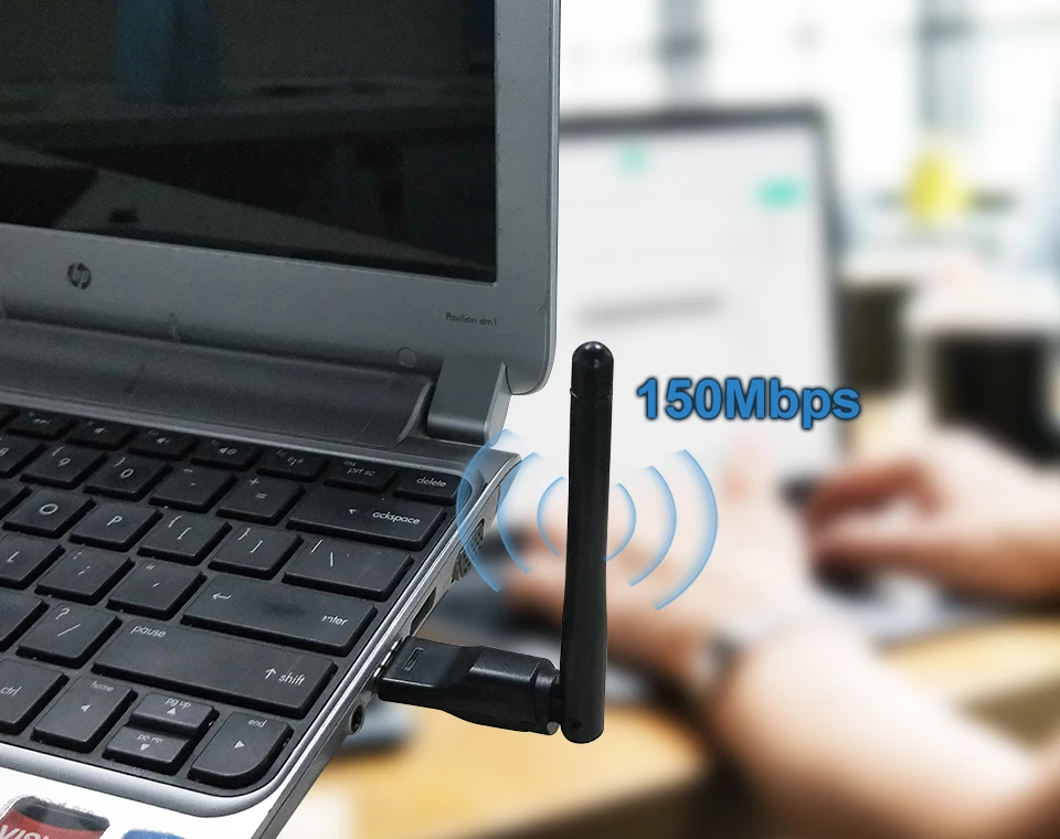 Беспроводной внешний ethernet 802.11n ноутбук usb 2,4g Настольный wifi адаптер antena dongle lan Wi-Fi карта longo alcance