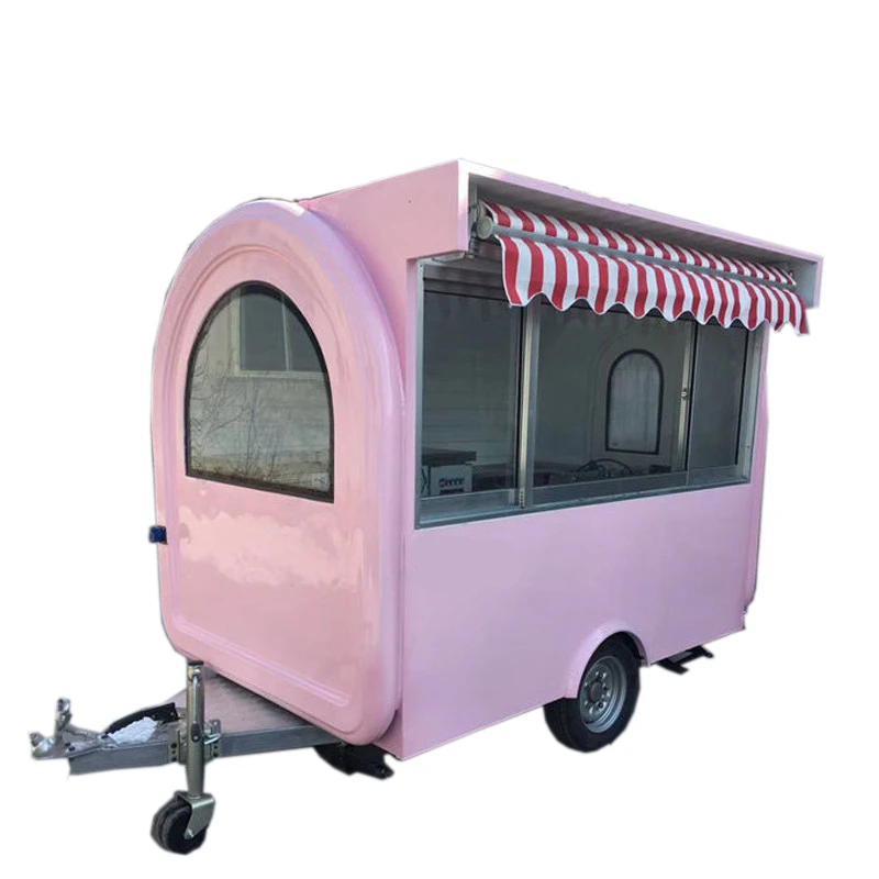 Hot Sale Street Food Trailer Mobile Kitchen Ice Cream Bubble Tea Coffee