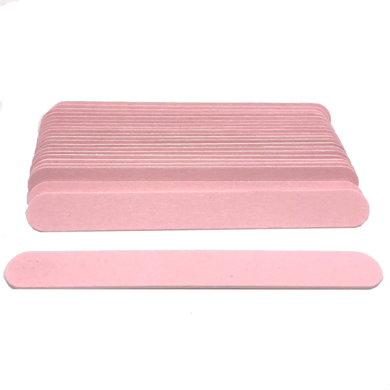 

100pcs/lot Pink Double Side 240/240 Grit Wooden Nail File Sandpaper Buffing Sanding Files Pedicure Manicure Limes a ongles Tools