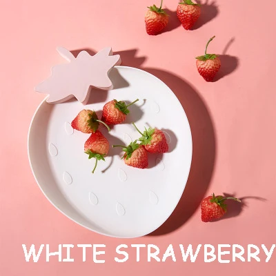 white strawberry Фруктовый поднос для закусок, Рождественская корзина для фаст-фуда, ресторанное блюдо, поднос для картофеля фри, конфет, рождественский подарок, кухонный инструмент, посуда - Цвет: white strawberry