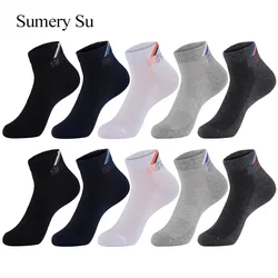 5 Pairs/Lot Sports Socks Men Short Running Athletic Outdoor High Quality Cotton Summer Ankle Breathable Travel Casual 5 Colors