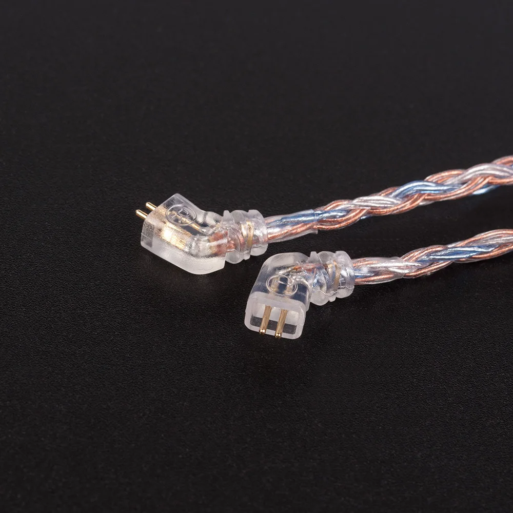 KBEAR 16 core посеребренный кабель с 2,5/3,5/4,4 кабель для наушников для KB06 C10 плотным верхним ворсом KZ ZS10 PRO ZSX BLON BL03 CCA C12 QDC TFZ