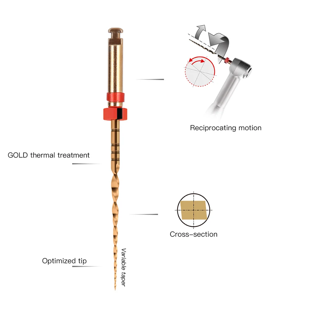 Dental Reciprocating Endodontic Root Canal�Niti Primary File Dental Endo Rotary Files wave one gold for Root Canal Preparation