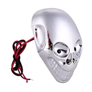 

Chrome Skull Motorcycle Motorbike Car Flashing LED Decorative Light