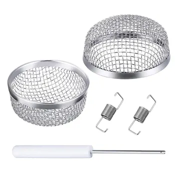 

Iztoss 2 Pack Flying Insect Screen RV Furnace Vent Cover 2.8 Inch Stainless Steel Mesh with Installation Tool Replacement