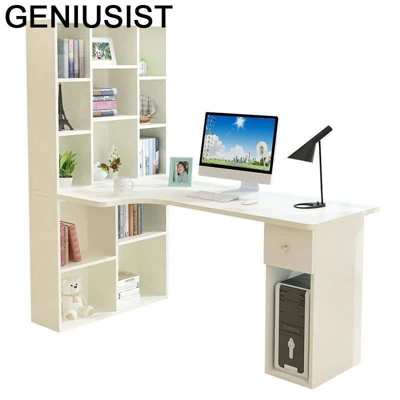 

Desk Portatil Schreibtisch Escrivaninha Scrivania Ufficio Escritorio Small Computer Mesa Tablo Laptop Stand Table With Bookshelf