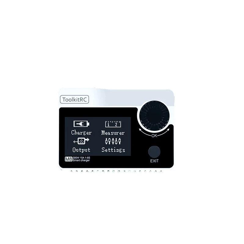 ToolkitRC M8 DC 300W 15A батарея баланс зарядное устройство СОП зарядное устройство черный/белый для 2-8S Lipo батарея
