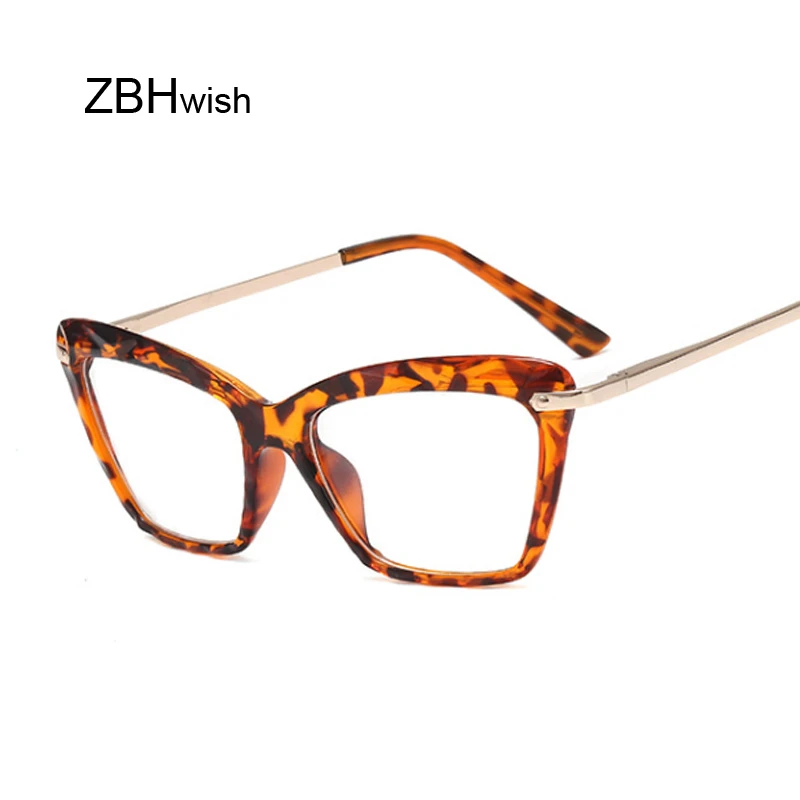

Retro Cat Eye Transparent Leopard Glasses Frame For Women Men Optical Spectacle Computer Glasses Eyewear Frame