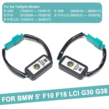 

2pcs For BMW F18 LCI G30 G38 Dynamic Left&Right Turn Signal Indicator LED Taillight Add-on Module Cable Wire Harness Adapter