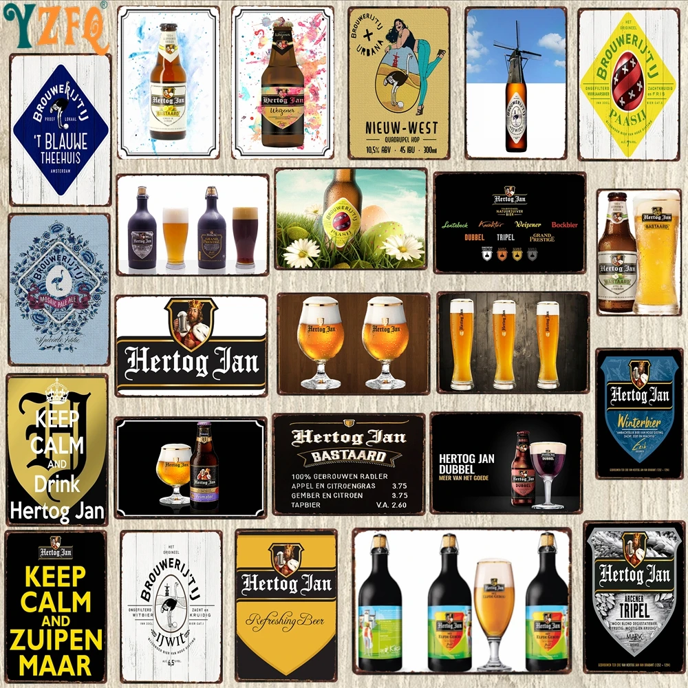 

[YZFQ ]Belgian Beer Tin Signs Plaque Metal Vintage Poster Wall Bar Home Pub Art kitchen BBQ Restaurant Decor 30X20CM DU-8355A