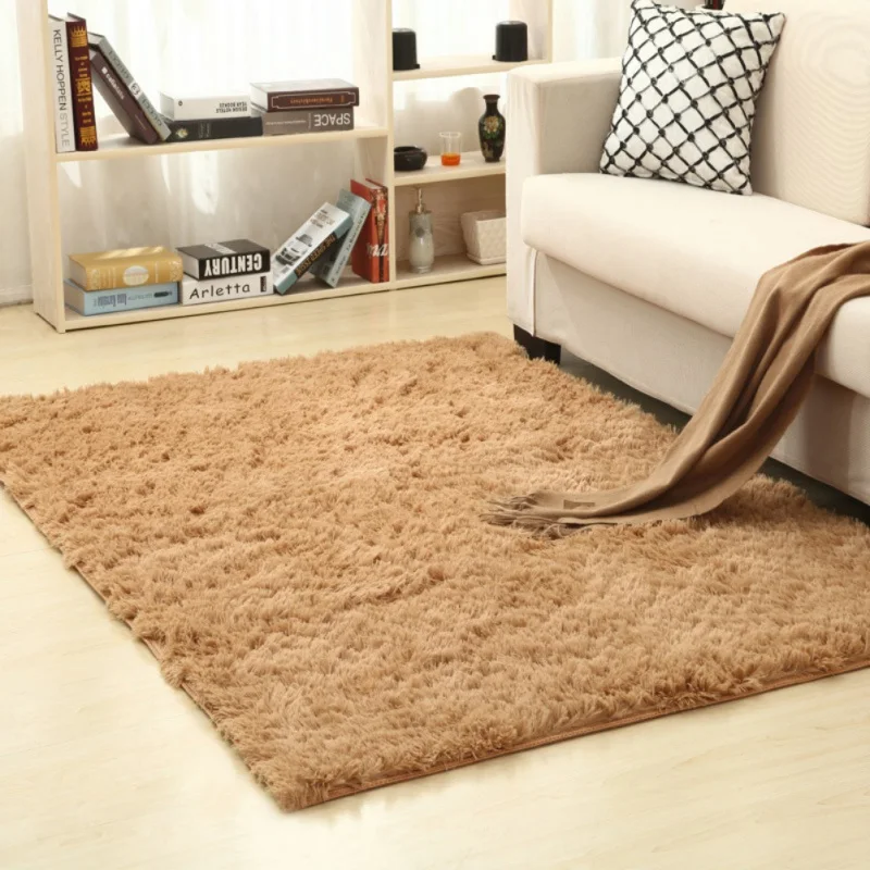 

Long Plush Area Rug Super Soft Indoor Modern Decorative Solid Anti-Skid Shaggy Cozy Floor Mat Carpet For Living Room Bedroom