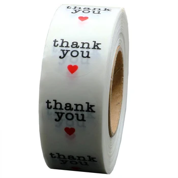

500Pcs/Roll Clear Transparent Thank You Stickers PVC Seal Label Scrapbooking for Gift Package Name Card Decor Stationery Sticker
