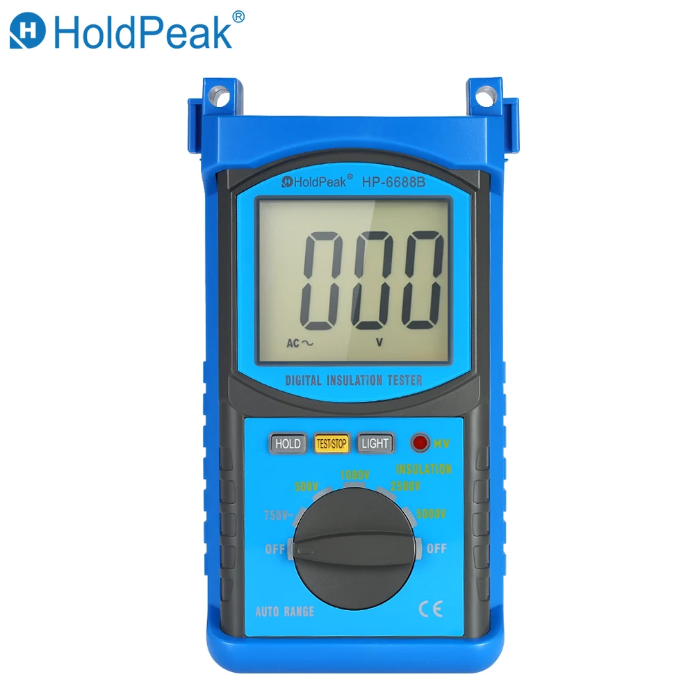 

HoldPeak Auto-range LCD Digital Insulation Resistance Tester Megohm Meter Megger Megohmmeter DC500V/1000V/2500V/5000V Voltmeter