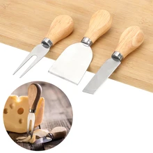 3 шт./компл. нож с деревянной ручкой комплект сырорезка комплекты Посуда Столовые приборы для сыра Кухня аксессуары