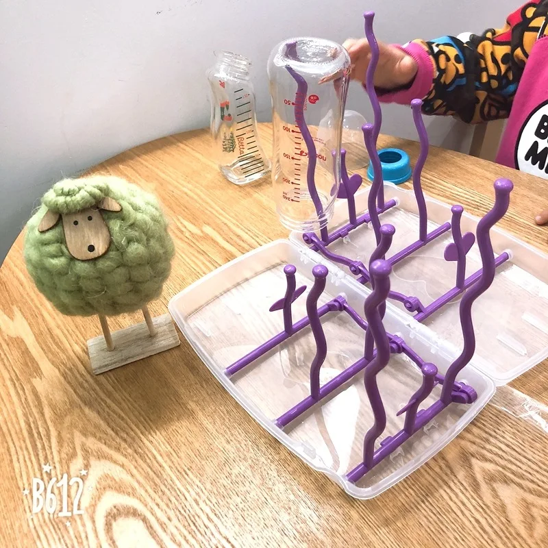 

Nishimatsu House Feeding Bottle Drying Rack Japanese Style Portable Feeding Bottle Pacifier Drying Rack Multi-functional Portabl