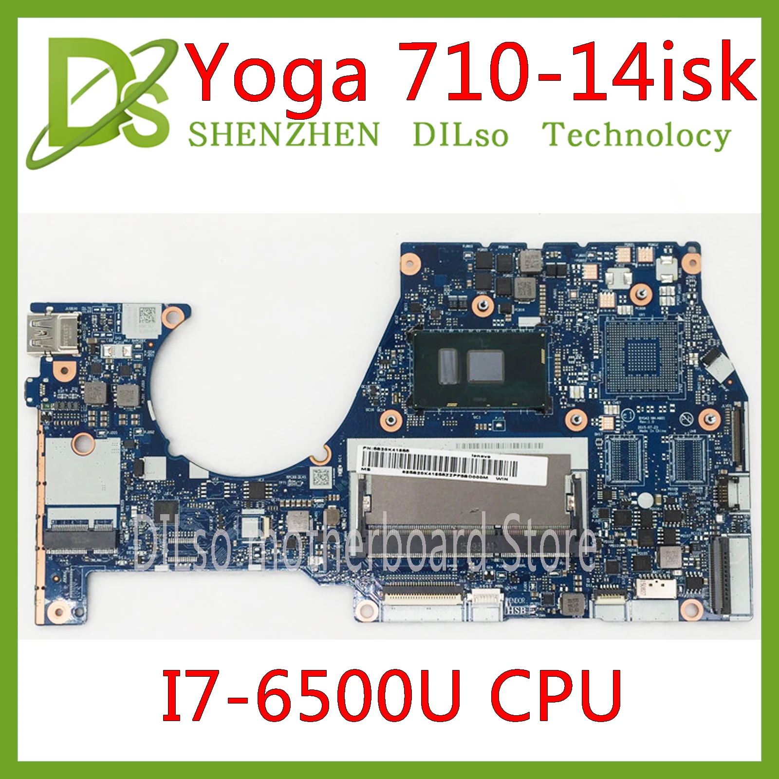 incredible  KEFU NM-A601 Lenovo Yoga 700-14ISK laptop motherboard With I7-6500U CPU FRU:5B20K41654 original 100