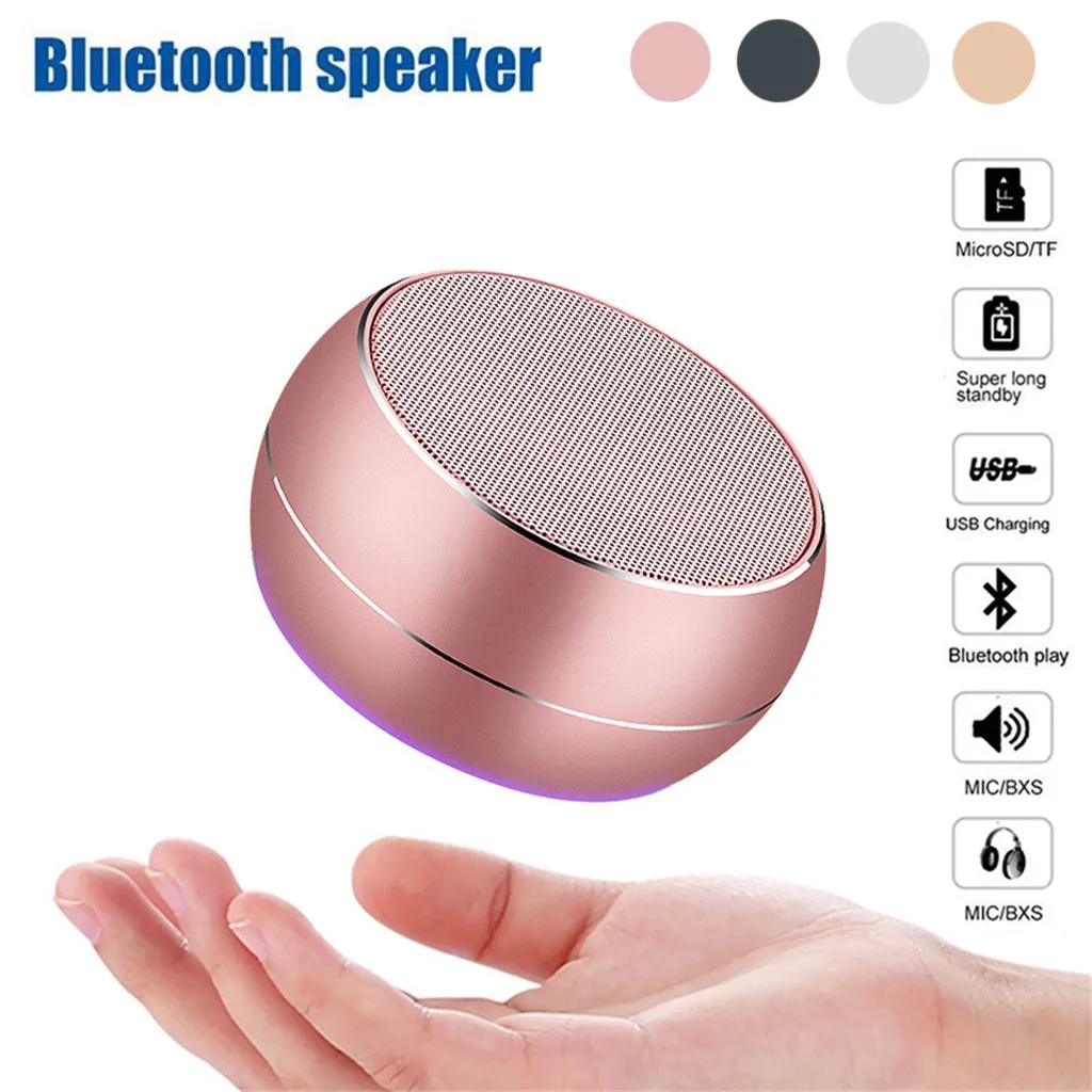 Светодиодный Wirelwss Mnin бас BT Портативный колонки для iPHONE iPAD телефоны MP3 FT колонка