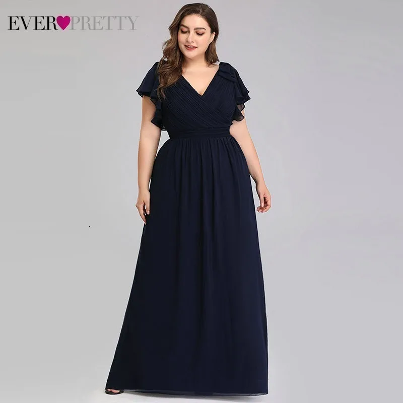 Ever Pretty/большие размеры; платья для матери невесты; ТРАПЕЦИЕВИДНОЕ ПЛАТЬЕ С v-образным вырезом и рукавами-крылышками; элегантные платья для