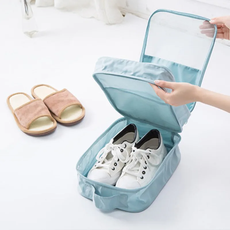 

Shoe Travel Bag Underwear Clothes Koffer Organizer Cosmetic Makeup Zipper Pouch Cable Storage Bag Double Layer Waterproof