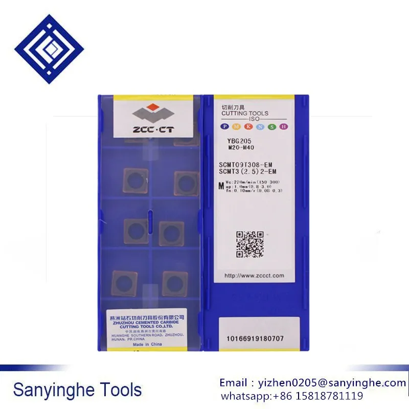 

10pcs/lots YBG205 SCMT09T308-EM cnc carbide turning inserts cnc blade lathe tool