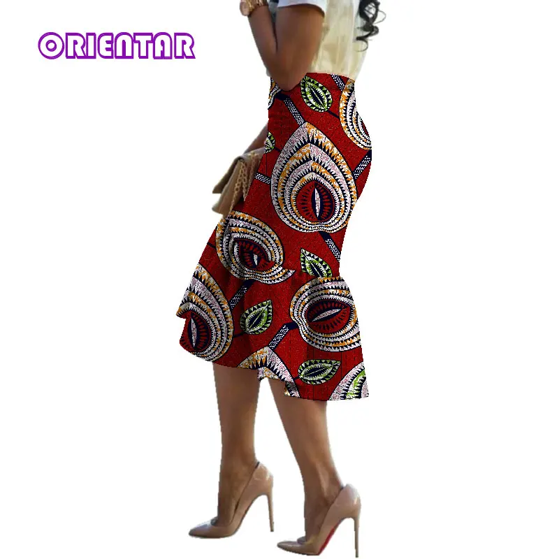 Летние африканские юбки с принтом для женщин Bazin Riche юбка Дашики хлопковая традиционная одежда в африканском стиле Женская юбка WY3065 - Цвет: 10