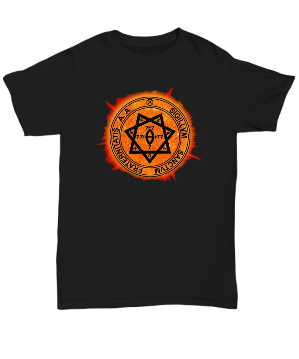 

A.A. Argentum Astrum Sun Sigil Seal Symbol Esoteric Thelema T-Shirt .Summer Cotton Short Sleeve O-Neck Men's T Shirt New S-3XL