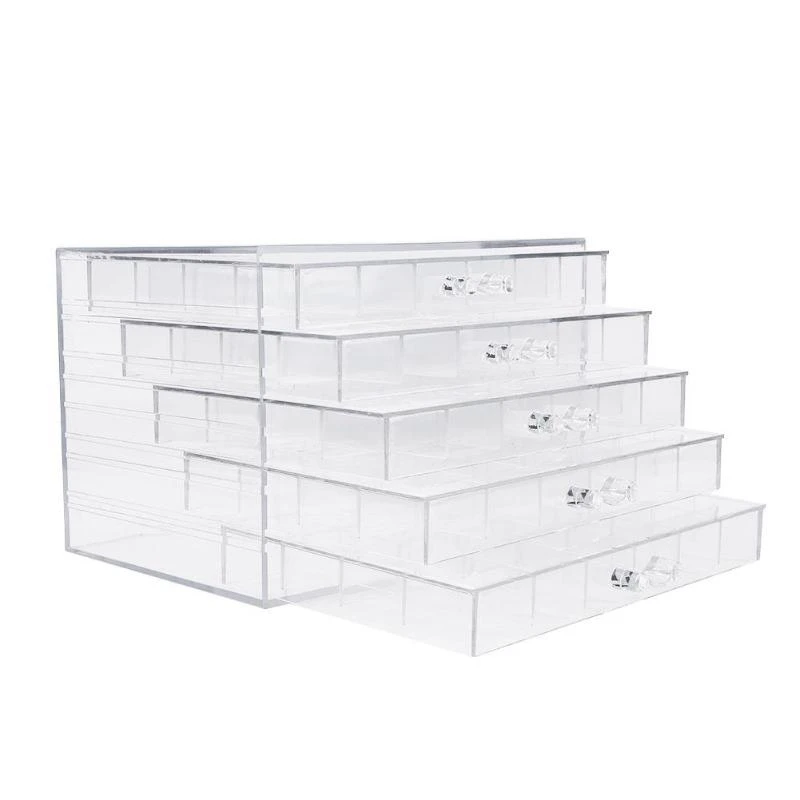 120 Grids Desktop Storage Box Excellent Acrylic Nail Polish Rack Nail Accessories Holder Applicable to Nail Jewelry Display