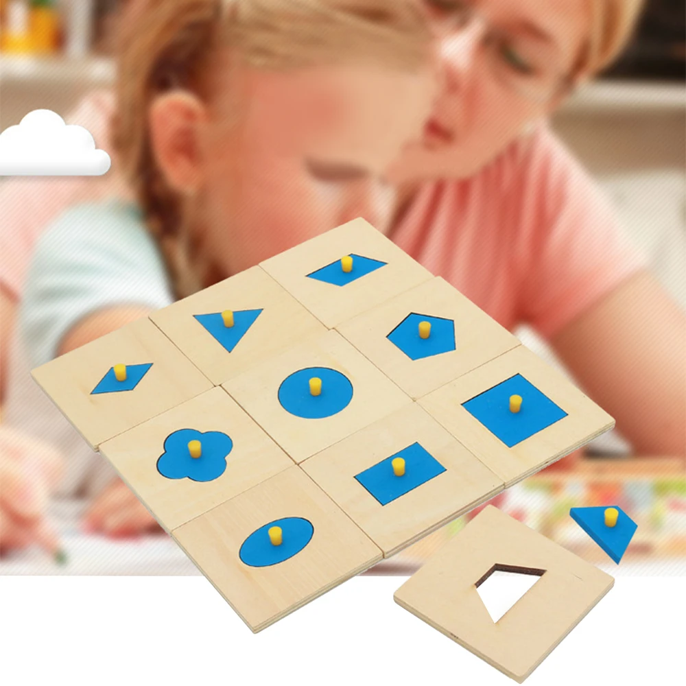 Wooden Puzzle Toy Geometry Shapes Sorting Puzzle Board Toy Montessori Education Toy Preschool Kindergarten Teaching Tool
