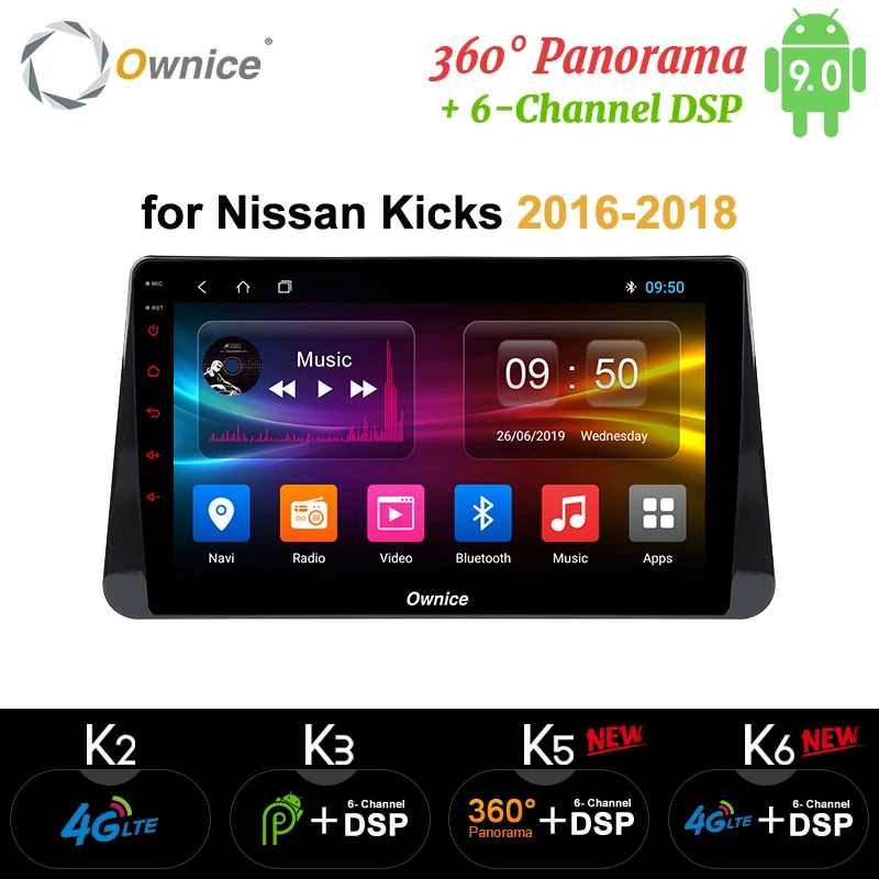 Ownice k3 k5 k6 Android 9 автомобильный dvd-плеер для NISSAN Kicks мультимедиа Авто Стерео gps радио 360 панорама DSP SPDIF