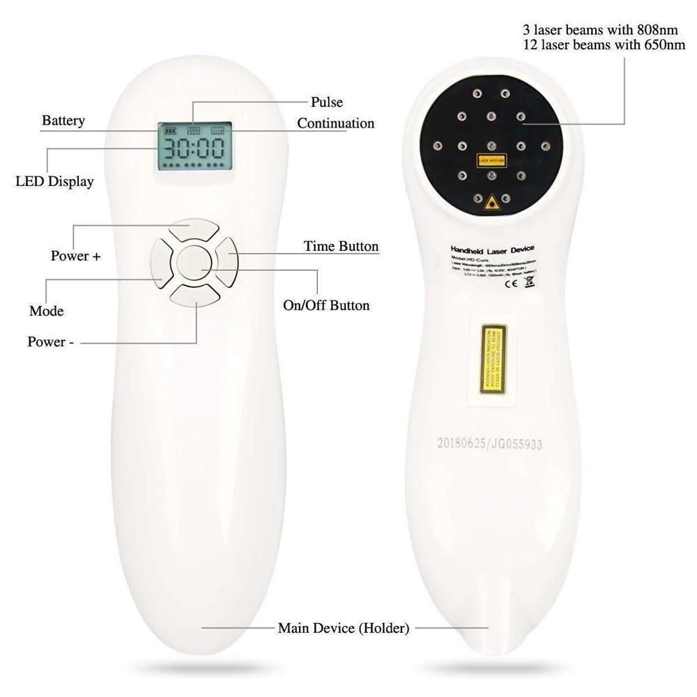 Mudah Alih 650nm 808nm Diod Dingin LASER TERAPI MELEGAKAN SAKIT BADAN11