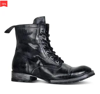 

Men's Retro Multiple Buckle Retro Ankle Boots-Black Friday Brogue Shoes Spring Vintage Classic Male Casual YK433