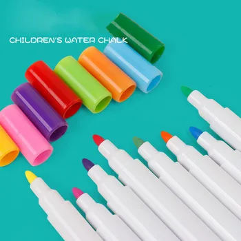 

#H45 12 Colour Set Of Water-color Pens Repeatable Water Soluble Brush Water-Based Chalk 70ML