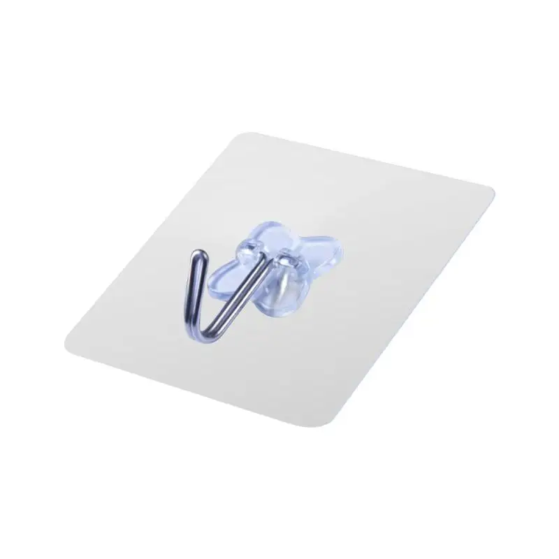 

Anti-skid Hooks Reusable Strong Sticky Traceless Transparent Kitchen Wall Hoo UK