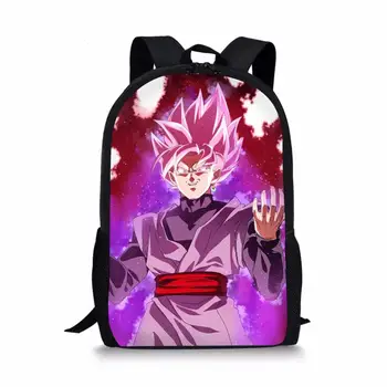 

ELVISWORDS Super Saiyan Pattern School Bags For Boys Teenager Dragon Ball Printed School Bagpack Men Women Backpack Custom Image