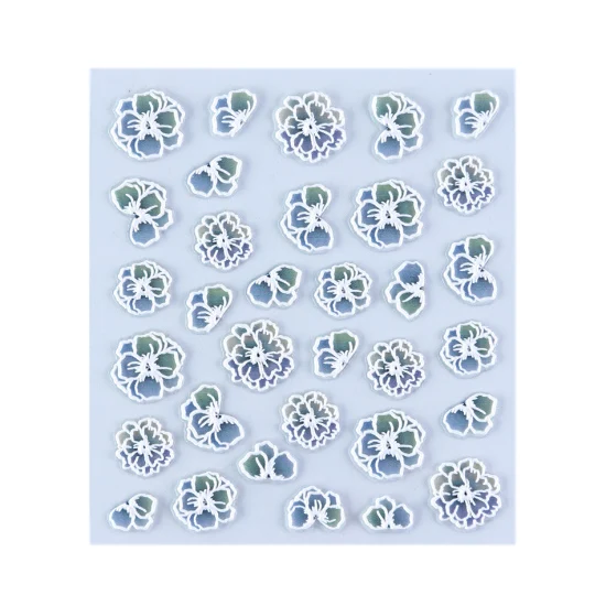 3D тисненые цветы водные слайдеры наклейки для ногтей наклейки акриловые дизайны с гравировкой фольги для тату украшения ногтей маникюр TR1019 - Цвет: 14