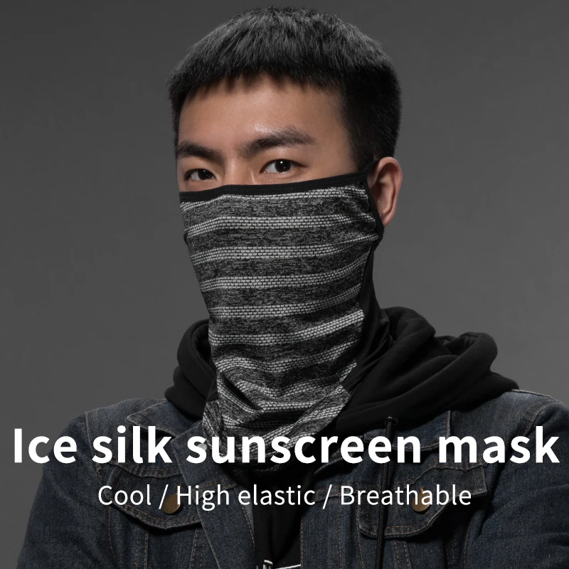 ROCKBROS Ice Silk Солнцезащитная маска для лица для велоспорта Мужская бандана для бега, пешего туризма, рыбалки, спортивных шарфов, велосипедные тренировочные маски