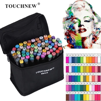 

TOUCHNEW Art Markers Alcohol Based Double Head Markers School Art Supplies for Animation Manga Drawing Markers Black Penholder