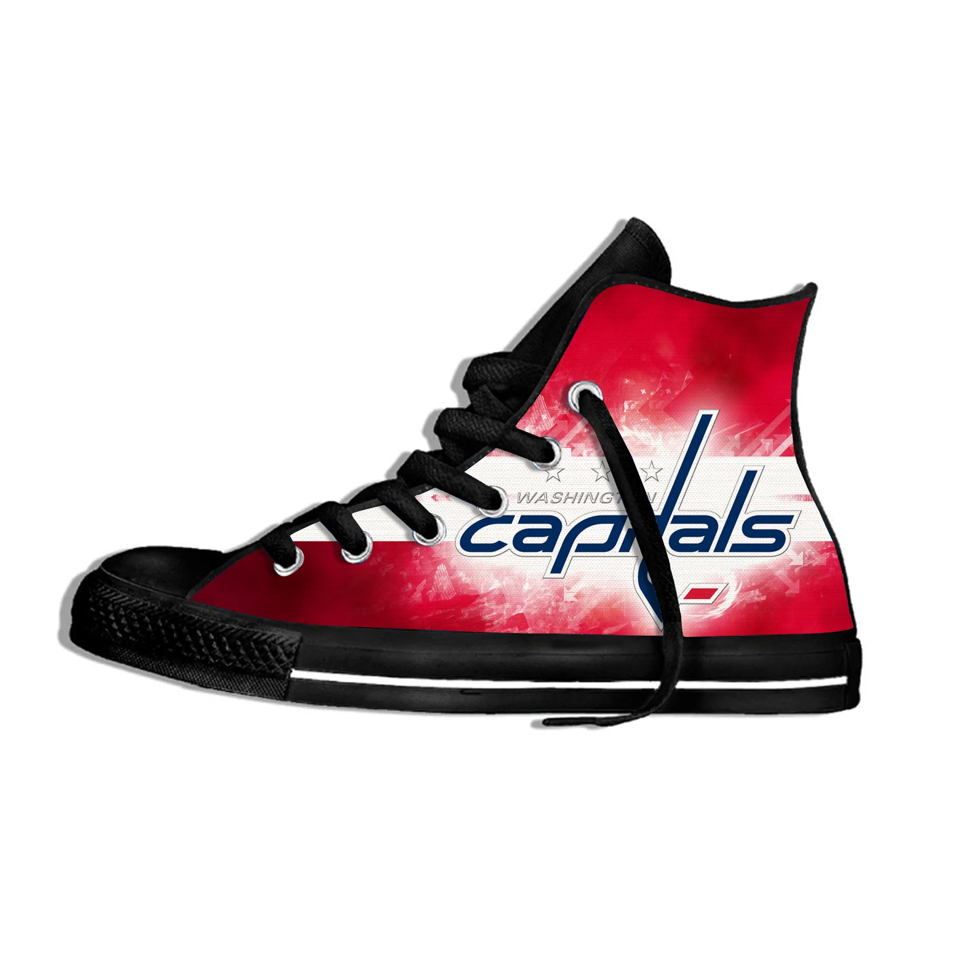 

Men/Women Breathable Fashion Sneakers Capitals Lightweight High Top Shoes Washington Ice Hockey Fans Casual Shoes Flat Canvs