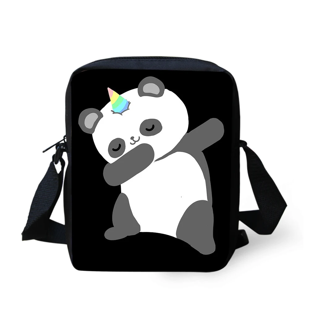 CDGX1291E Kids School Bag 3Pcs/set Students Cute Panda Unicorn Backpack For Boys Girls Children Bookbag Rucksack Knapsack Customize Image - Цвет: CDGX1291E