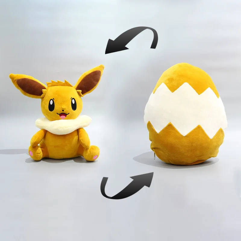 Покемон эльфов 30 см оригинальная плюшевая кукла Eevee сменная форма эльфовое яйцо